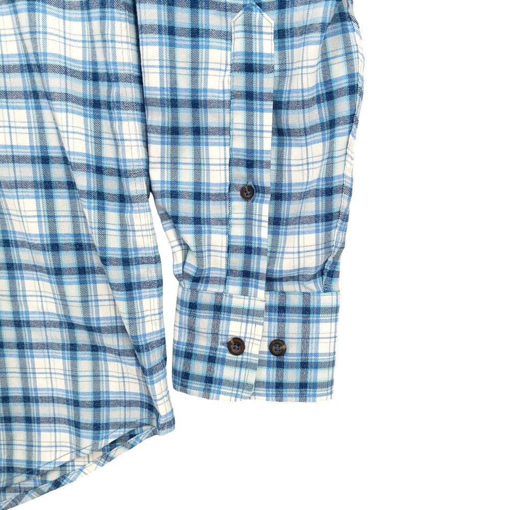 Peter Millar Shirt Mens M Blue Plaid Gator Creek Flannel Preppy Classic - Picture 6 of 14